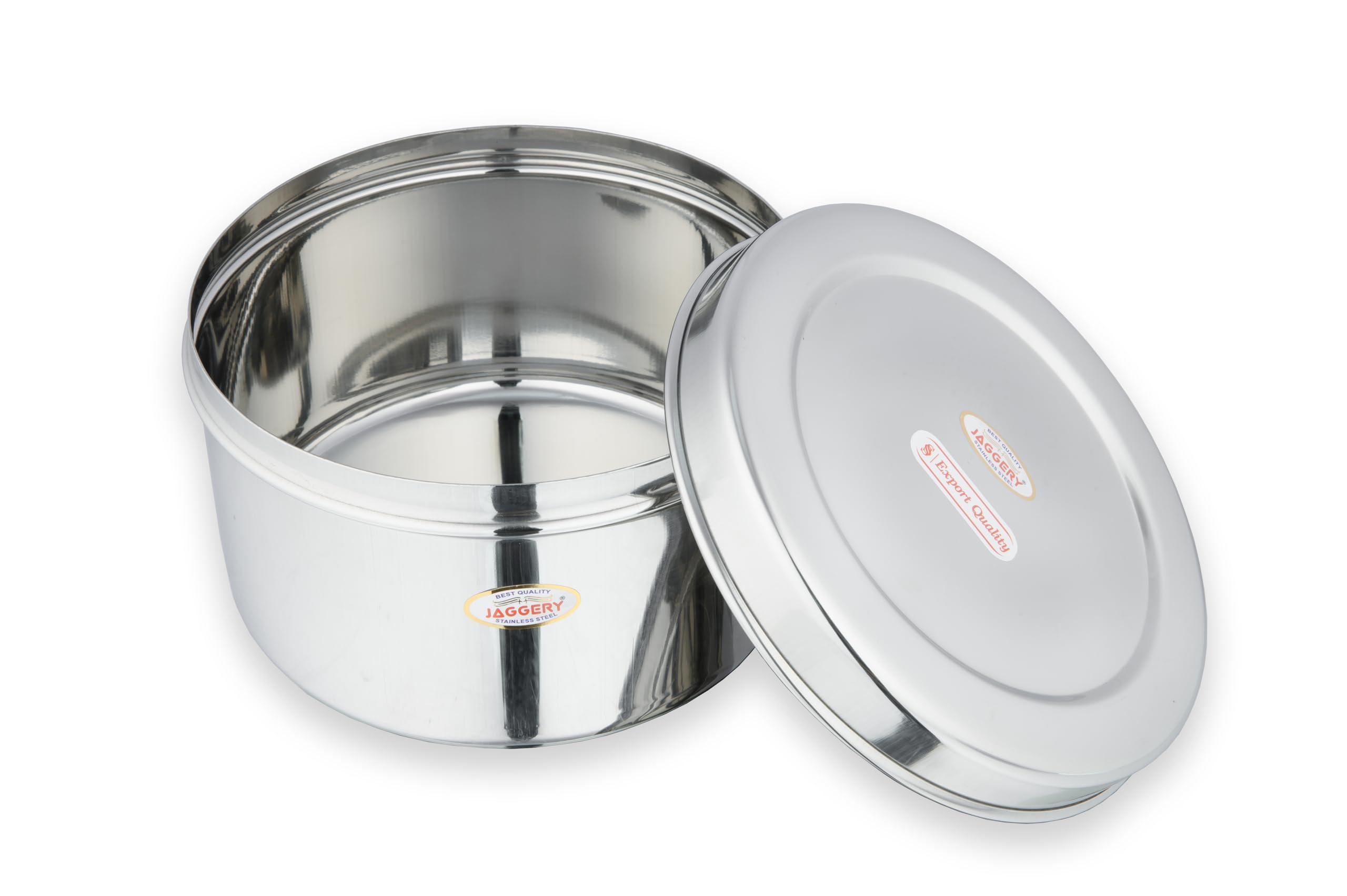 Jaggery Steel Container Heavy Gauge Stainless, Storage Box, Deep Betha Dabba, Grocery Canister, Multipurpose Dibba (Capacity- 35